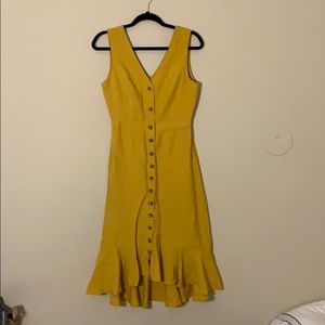 Yellow Button Up Dress